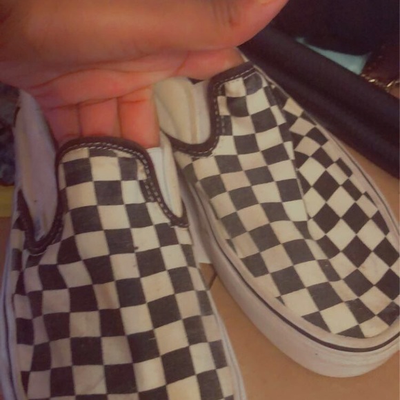 Black and white checker board vans - Picture 2 of 3